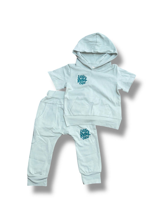 Zomersetje met Hoodie – Little Rebel Crew - Groen