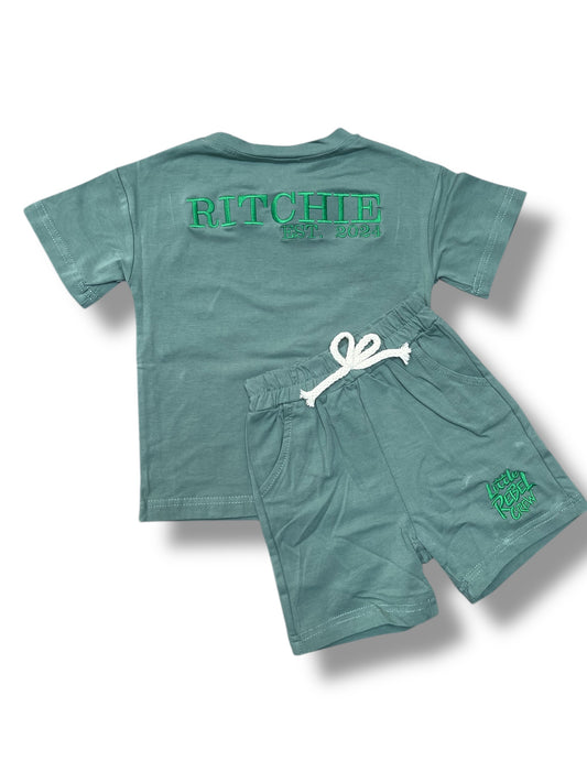 Little Rebel crew - Zomersetje Legergroen