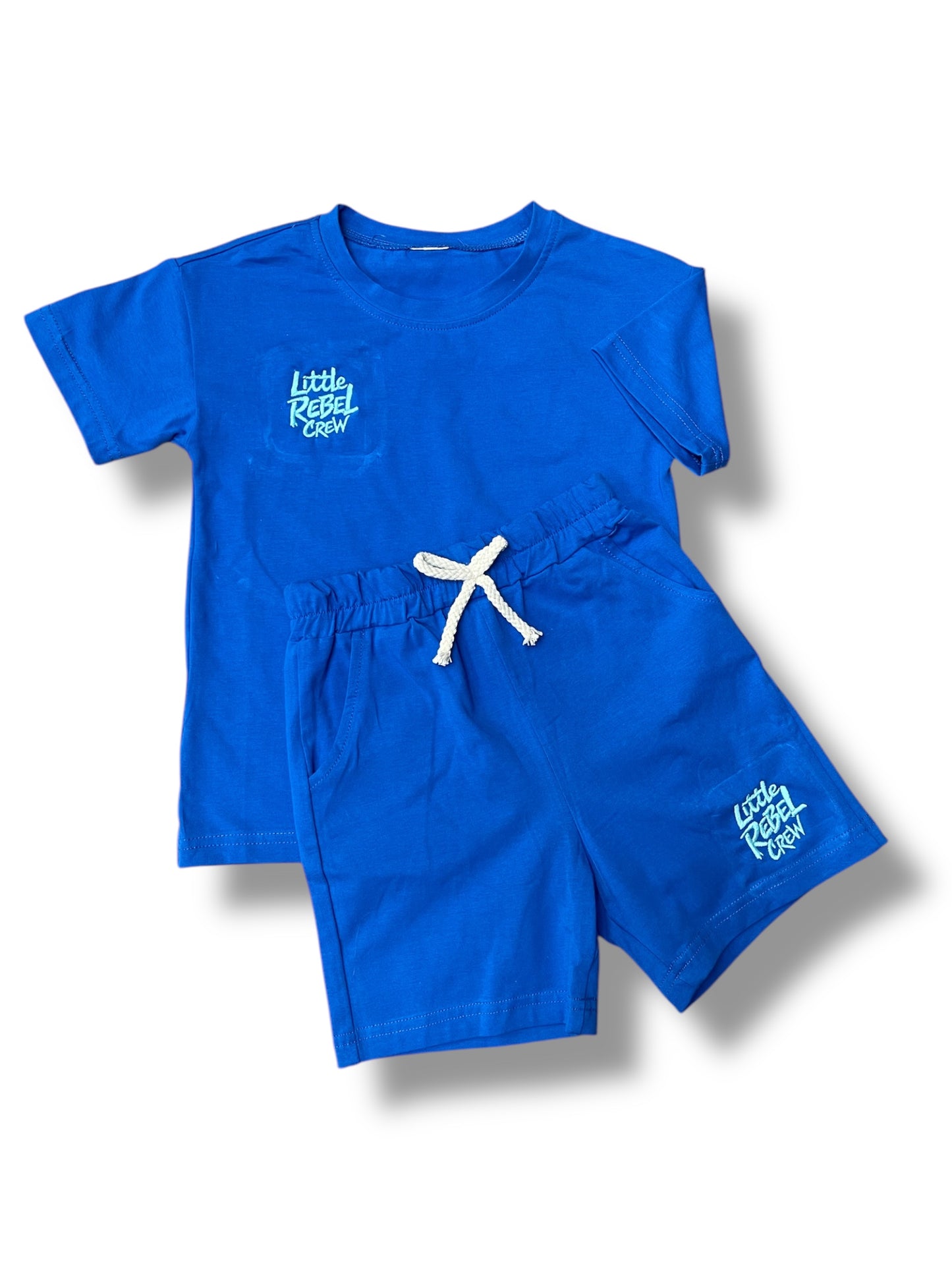 Little Rebel Crew - Zomersetje Blauw