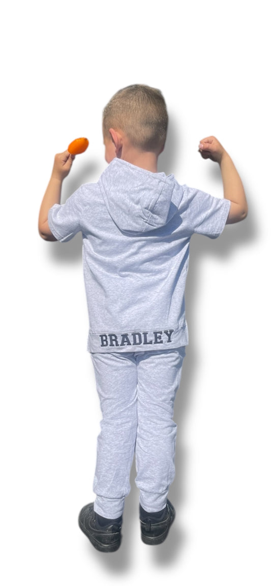 Zomersetje met Hoodie – Little Rebel Crew - Roze