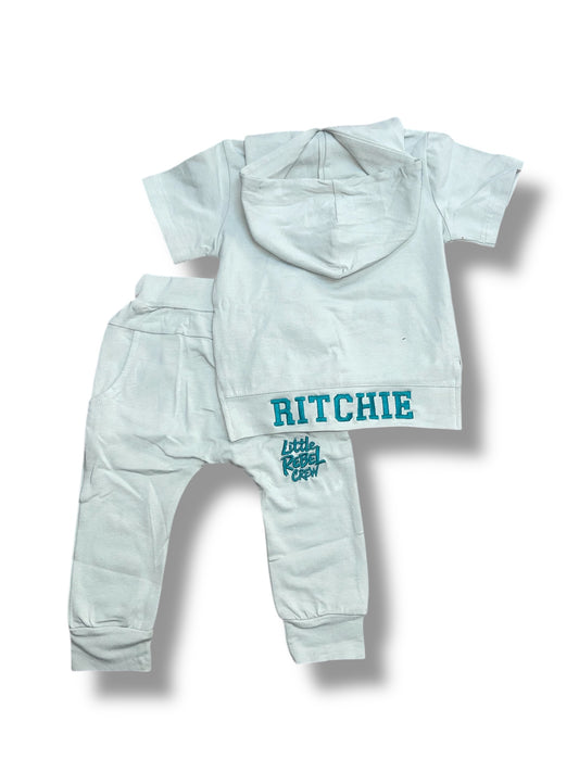 Zomersetje met Hoodie – Little Rebel Crew - Groen