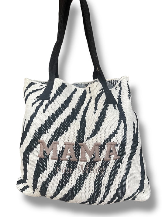 Gepersonaliseerde Mamatas – Zebra Print – “Mama van...”