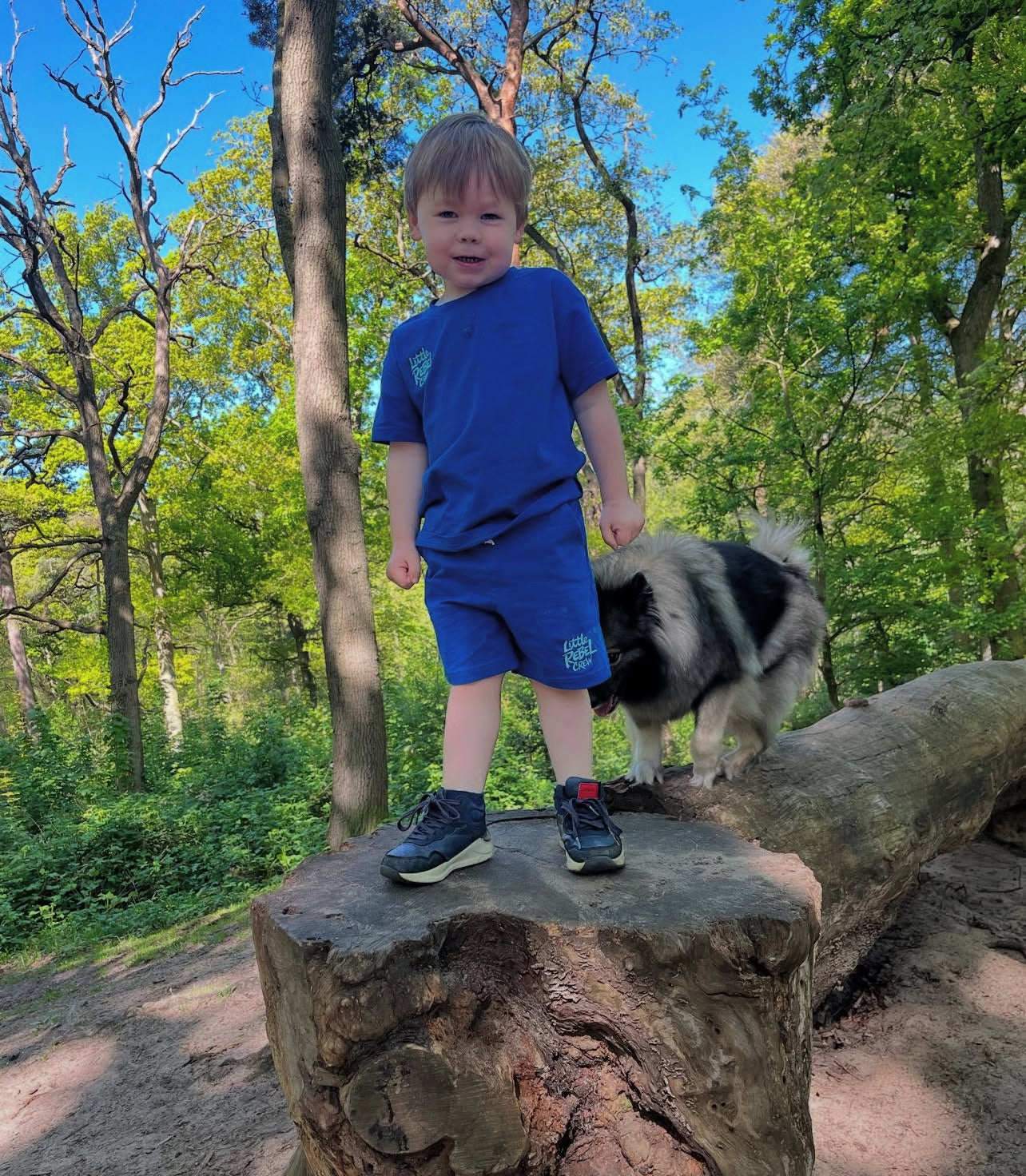 Little Rebel Crew - Zomersetje Blauw