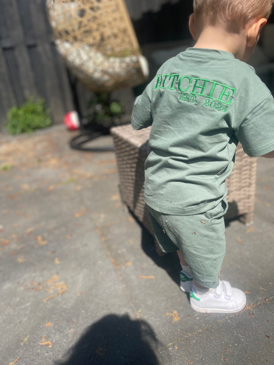 Little Rebel crew - Zomersetje Legergroen