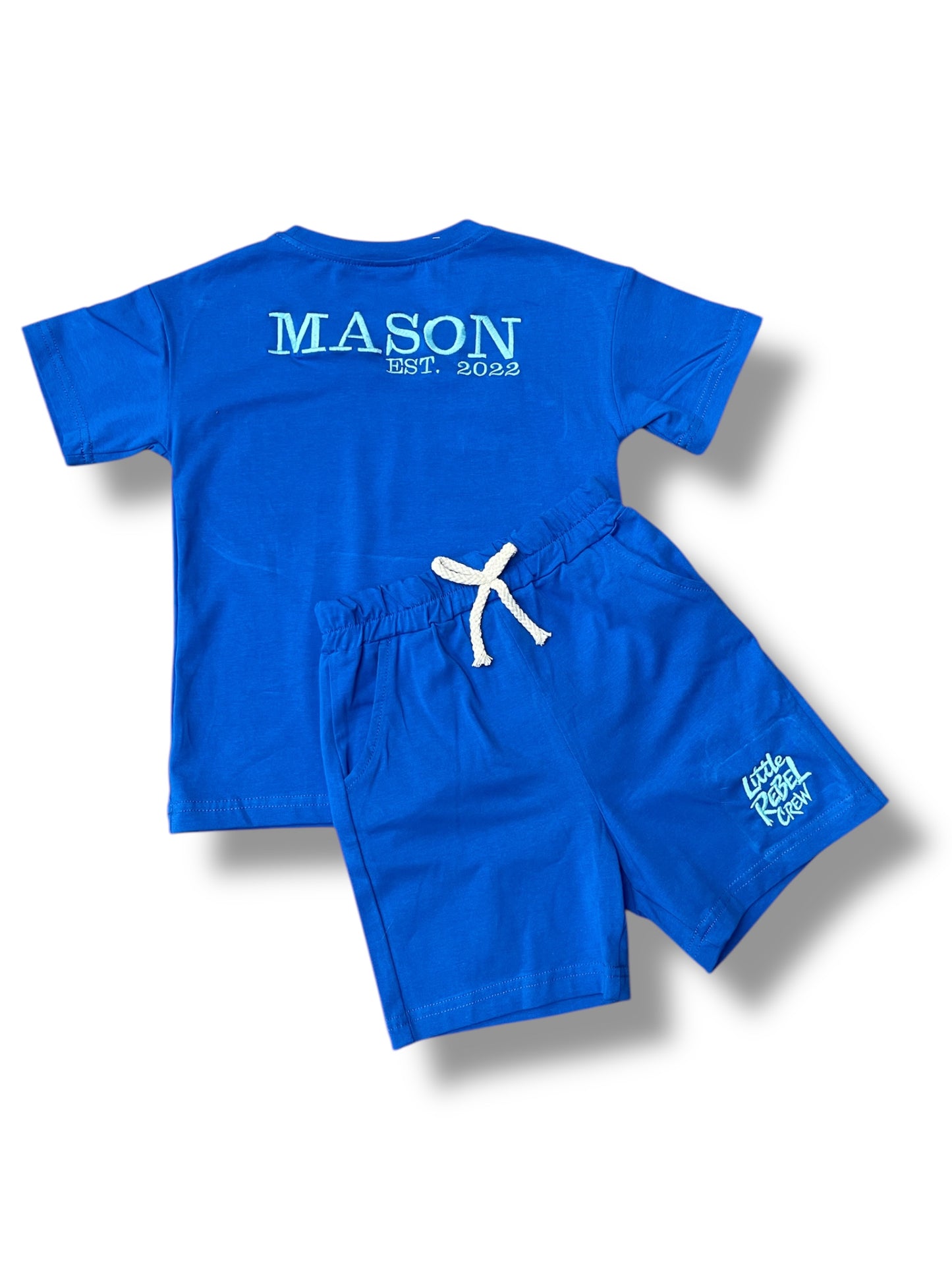 Little Rebel Crew - Zomersetje Blauw